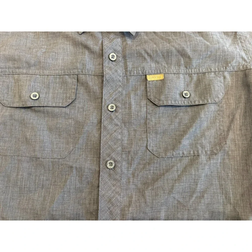 Orvis Shirt Mens Size XXL Navy Blue Classic Collection Short Sleeve Tech Fishing - Picture 2 of 10
